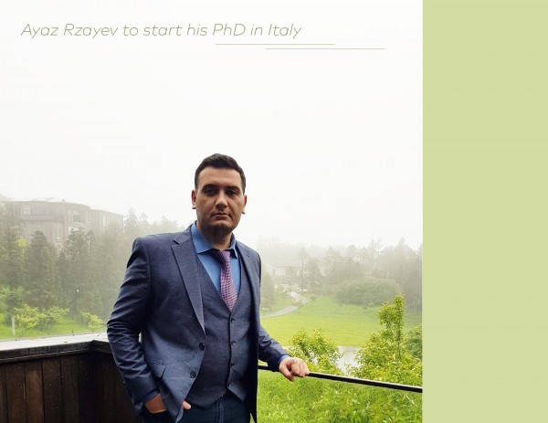 Ayaz Rzayev to start his PhD in Italy