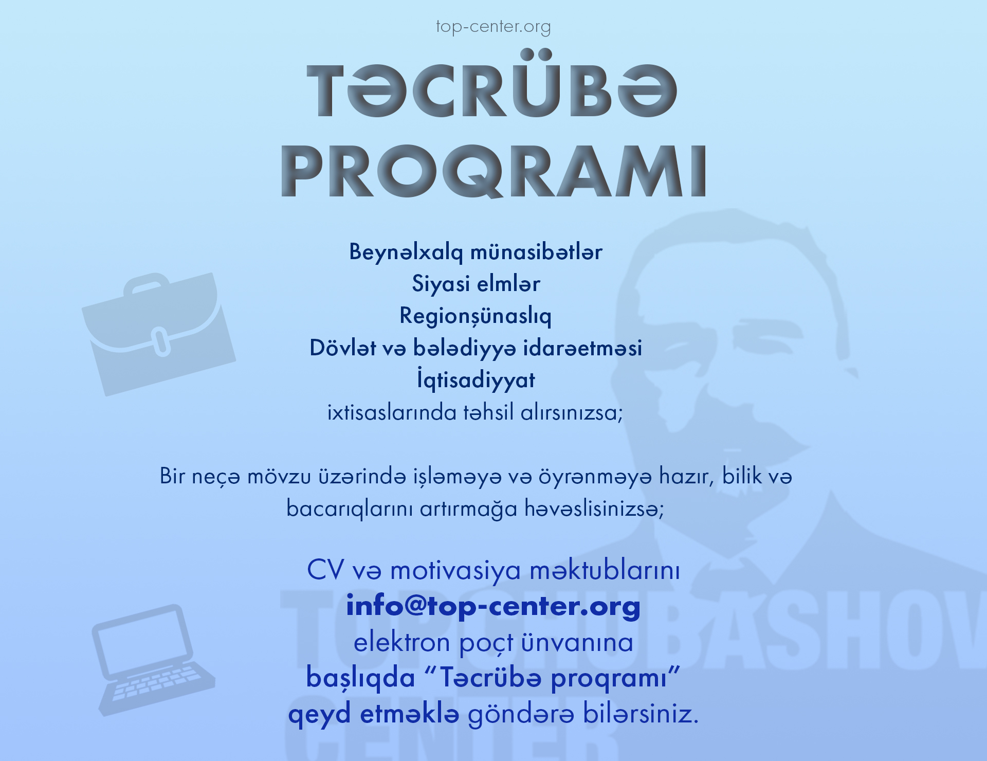 Research Internship at Topchubashov Center